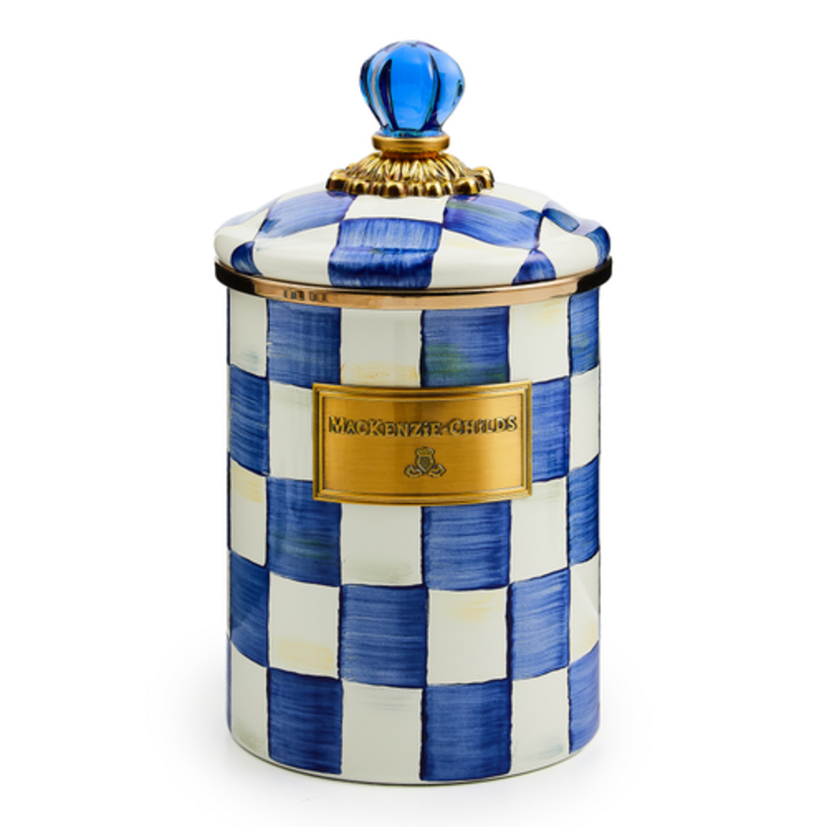 MacKenzie-Childs royal check medium canister