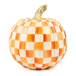 MacKenzie-Childs orange check medium pumpkin