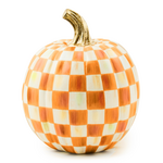 MacKenzie-Childs orange check small pumpkin