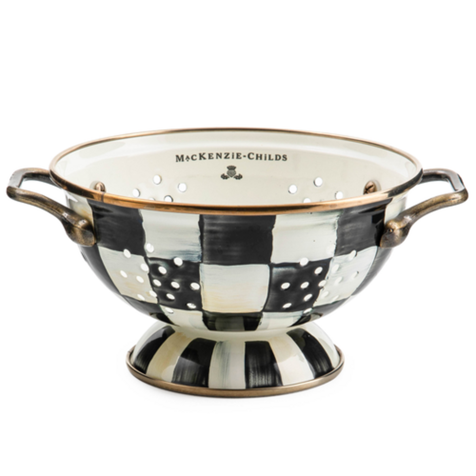 MacKenzie-Childs courtly check small colander