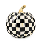 MacKenzie-Childs courtly check glossy medium pumpkin