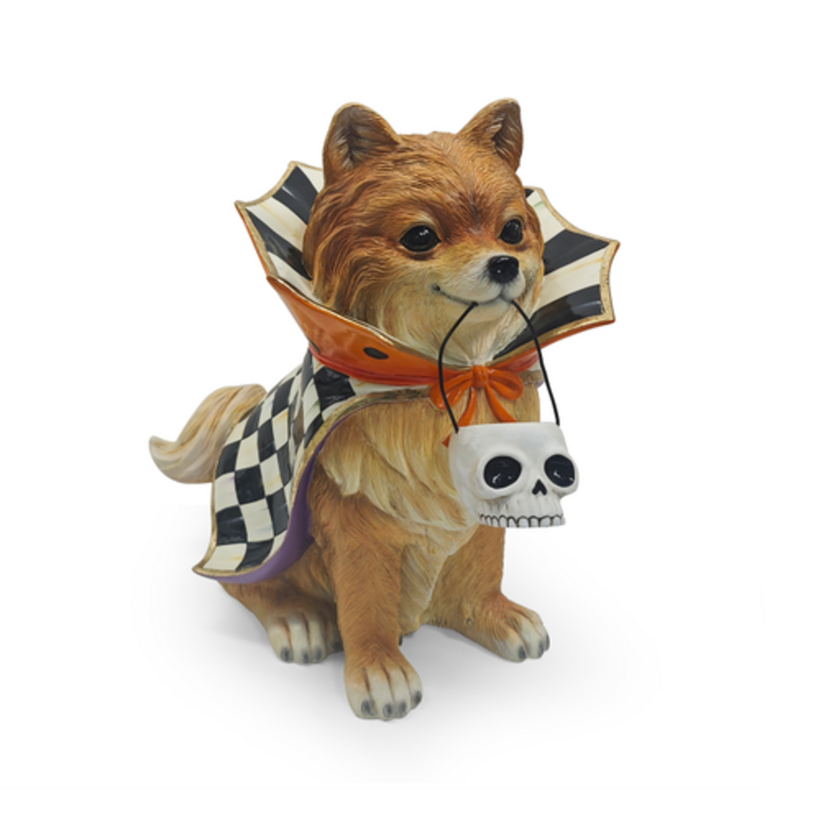 MacKenzie-Childs trick or treat pomeranian dog figurine
