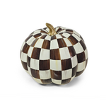 MacKenzie-Childs chocolate check jumbo pumpkin