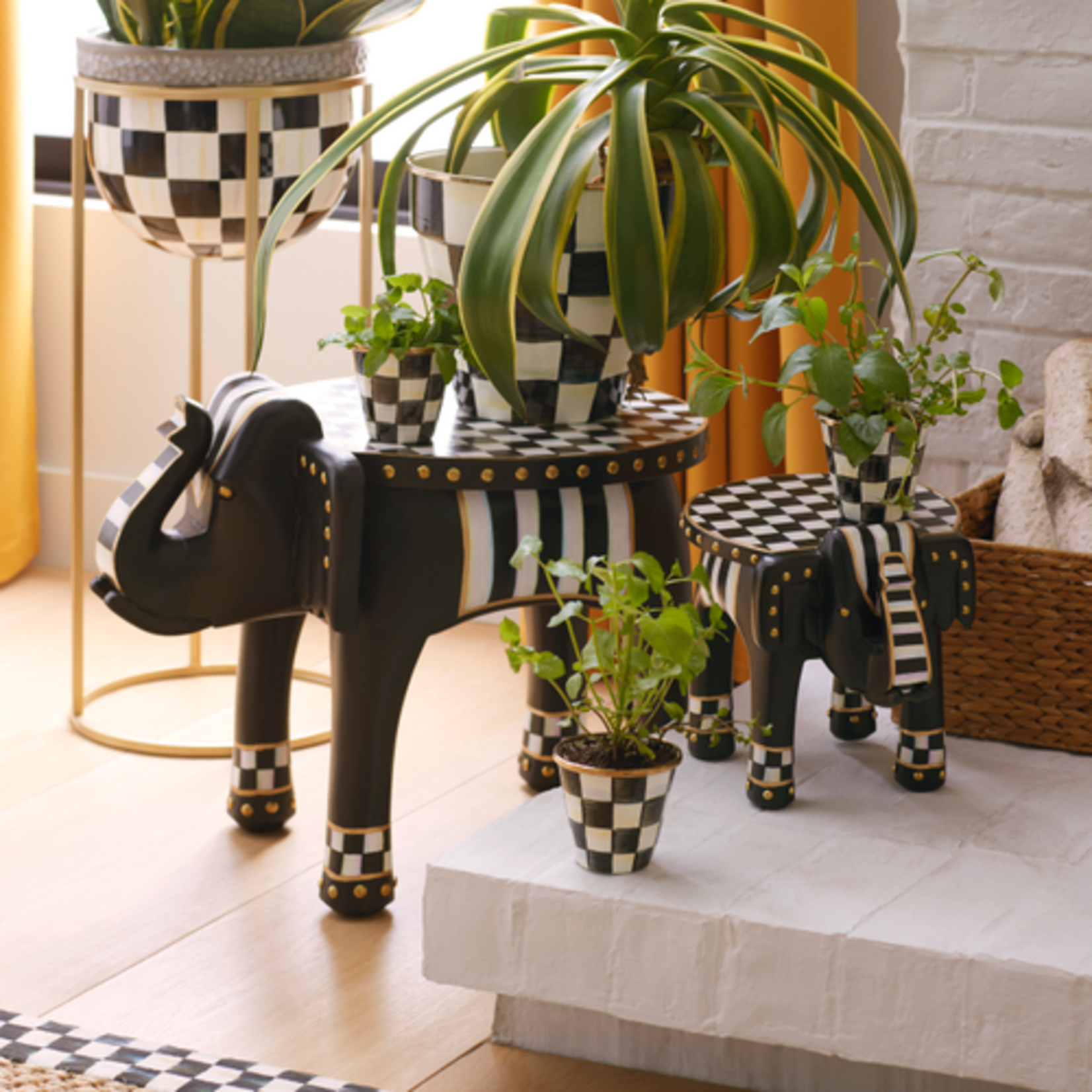 MacKenzie-Childs elephant pedestal