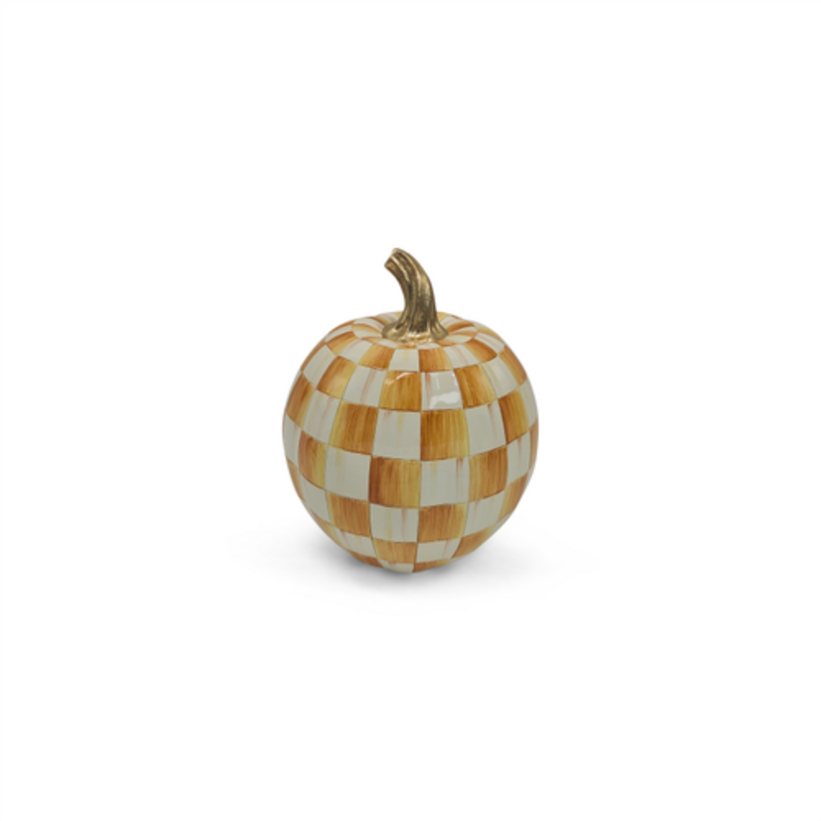 MacKenzie-Childs amber check small pumpkin