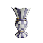 MacKenzie-Childs violet check small great vase