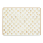 MacKenzie-Childs mocha check cork back placemats, set of 4