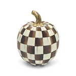 MacKenzie-Childs chocolate check small pumpkin