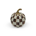 MacKenzie-Childs chocolate check mini pumpkin