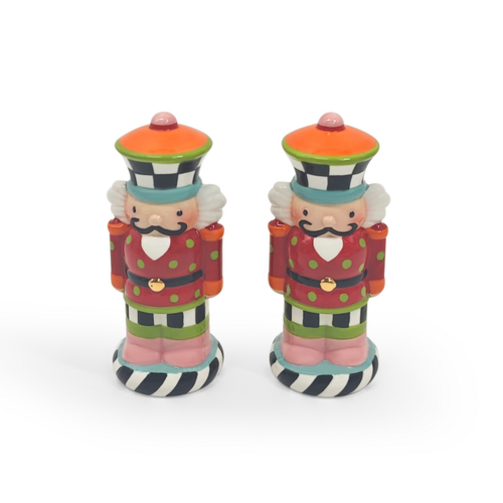 MacKenzie-Childs confetti nutcracker salt & pepper set