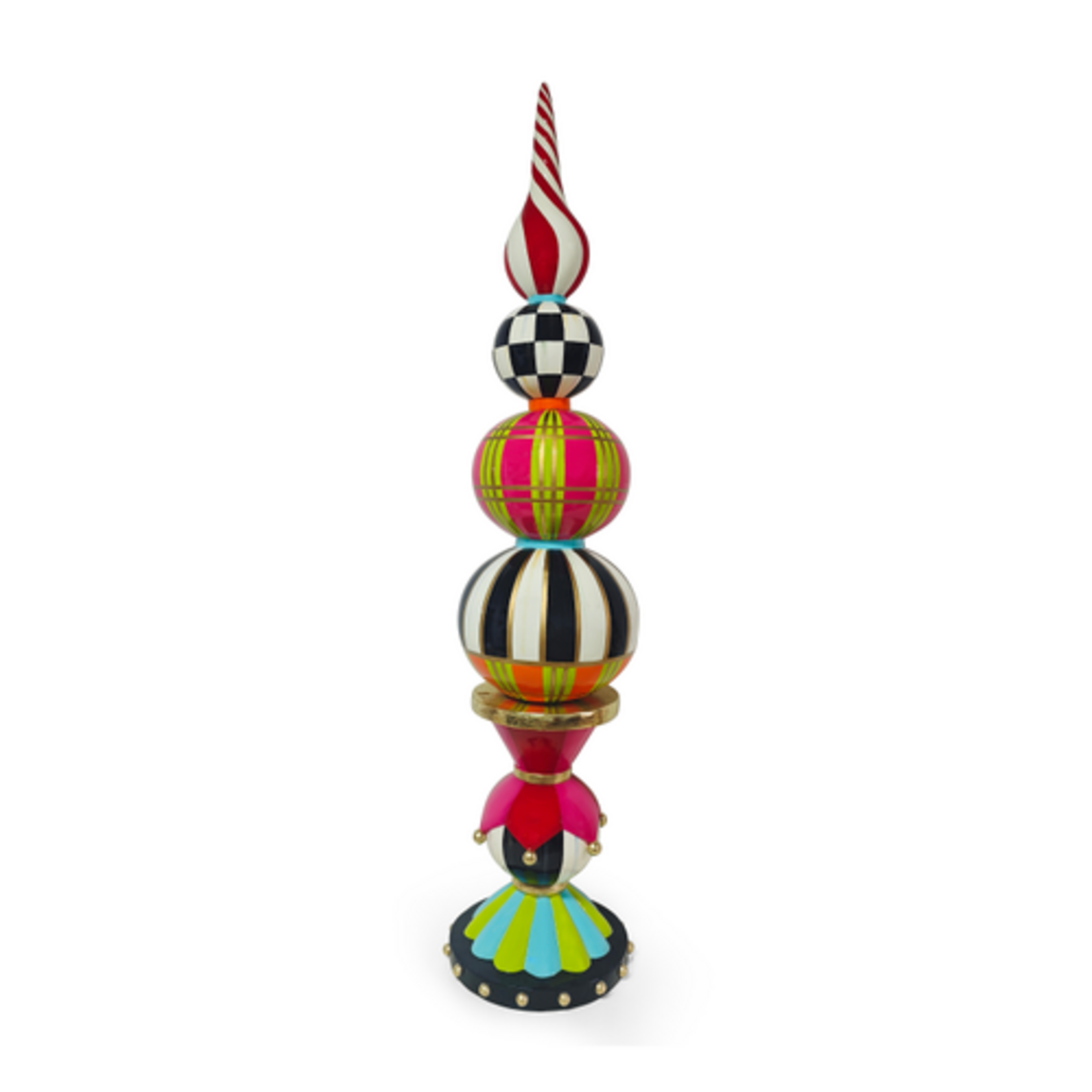 MacKenzie-Childs confetti christmas trophy finial