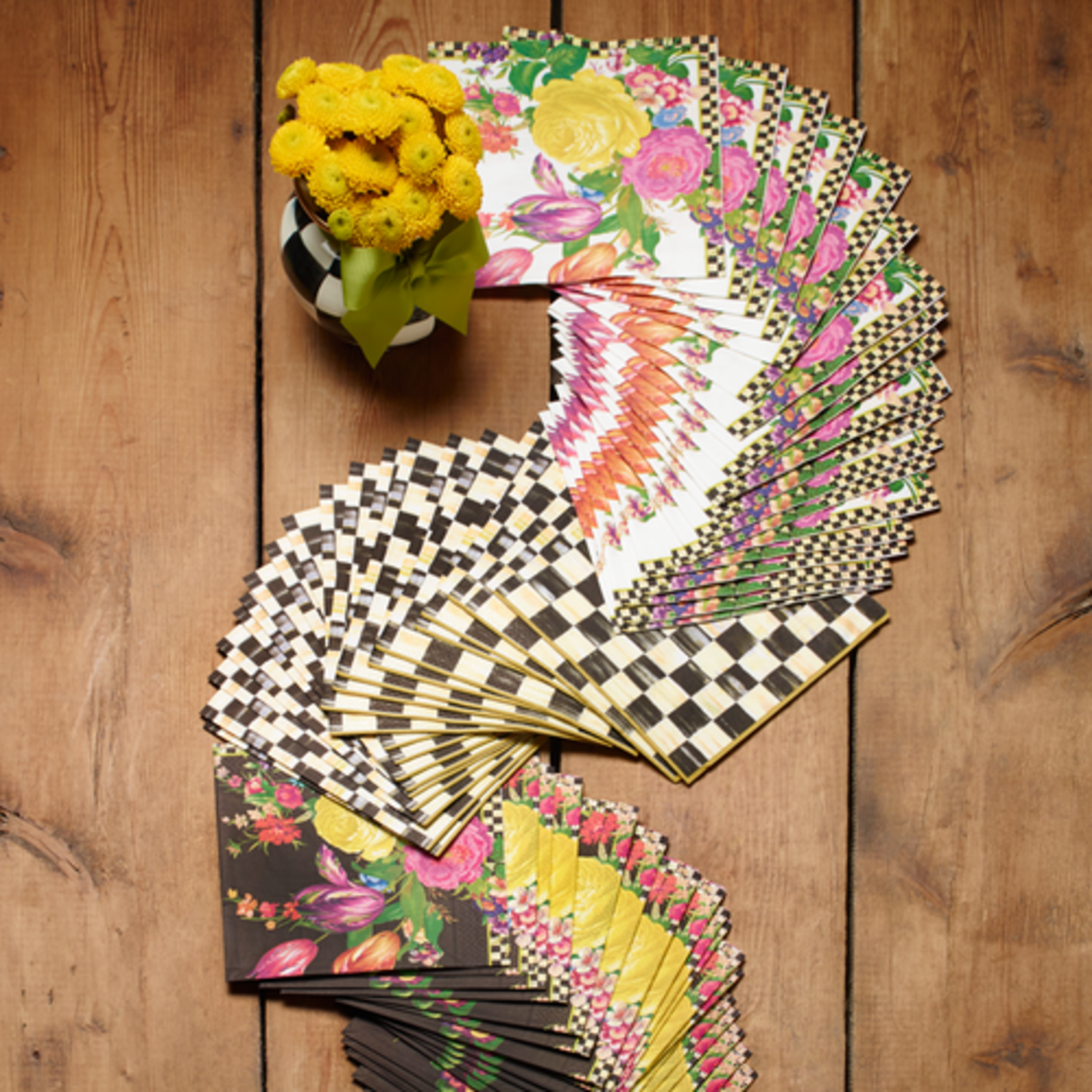 MacKenzie-Childs courtly check dinner paper napkins