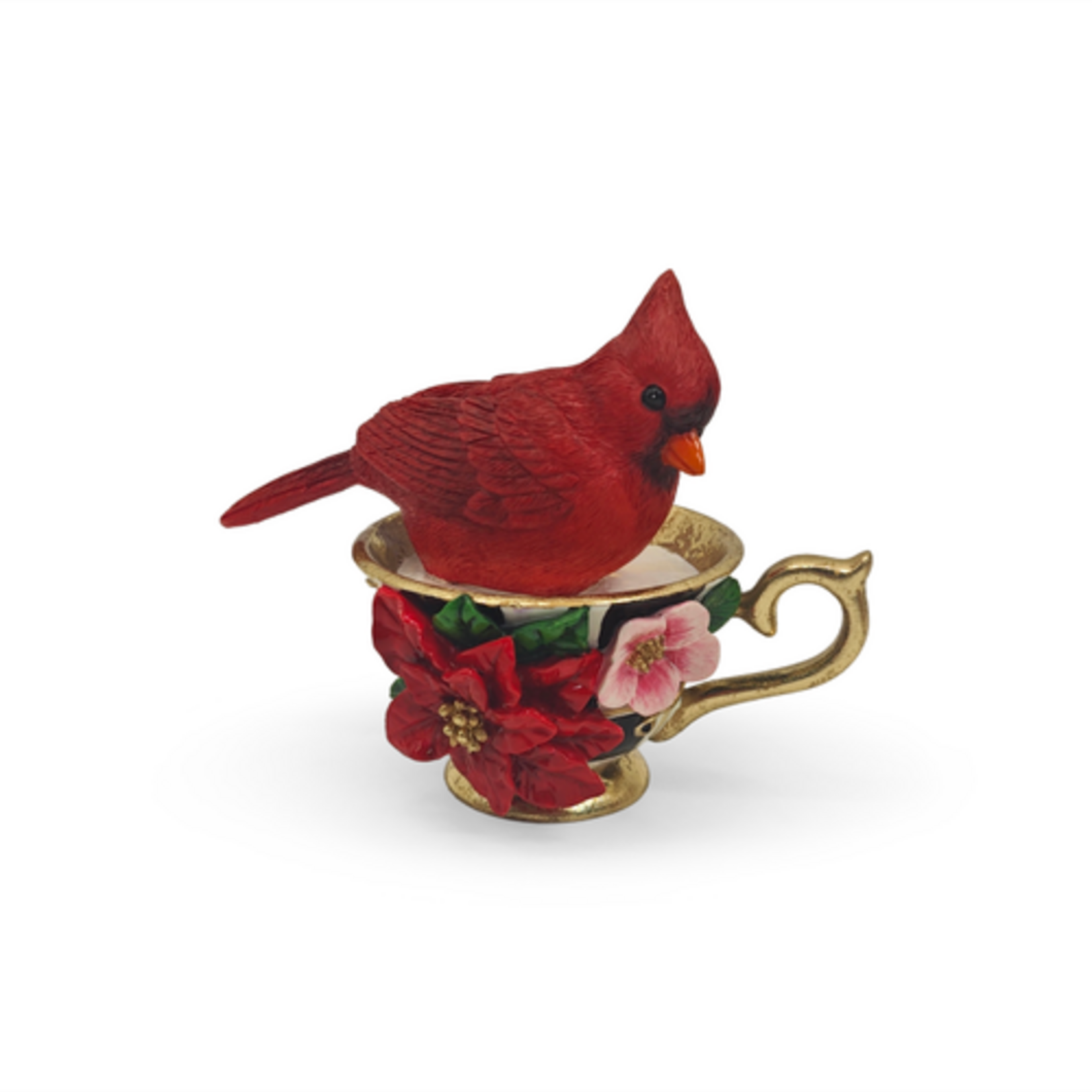 MacKenzie-Childs cardinal in teacup