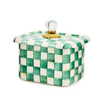 MacKenzie-Childs emerald check recipe box