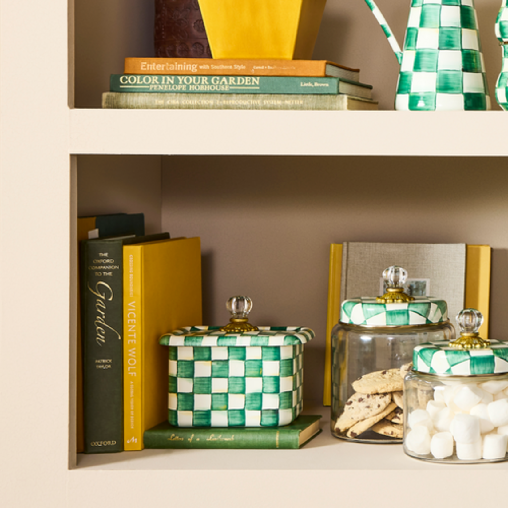 MacKenzie-Childs emerald check recipe box