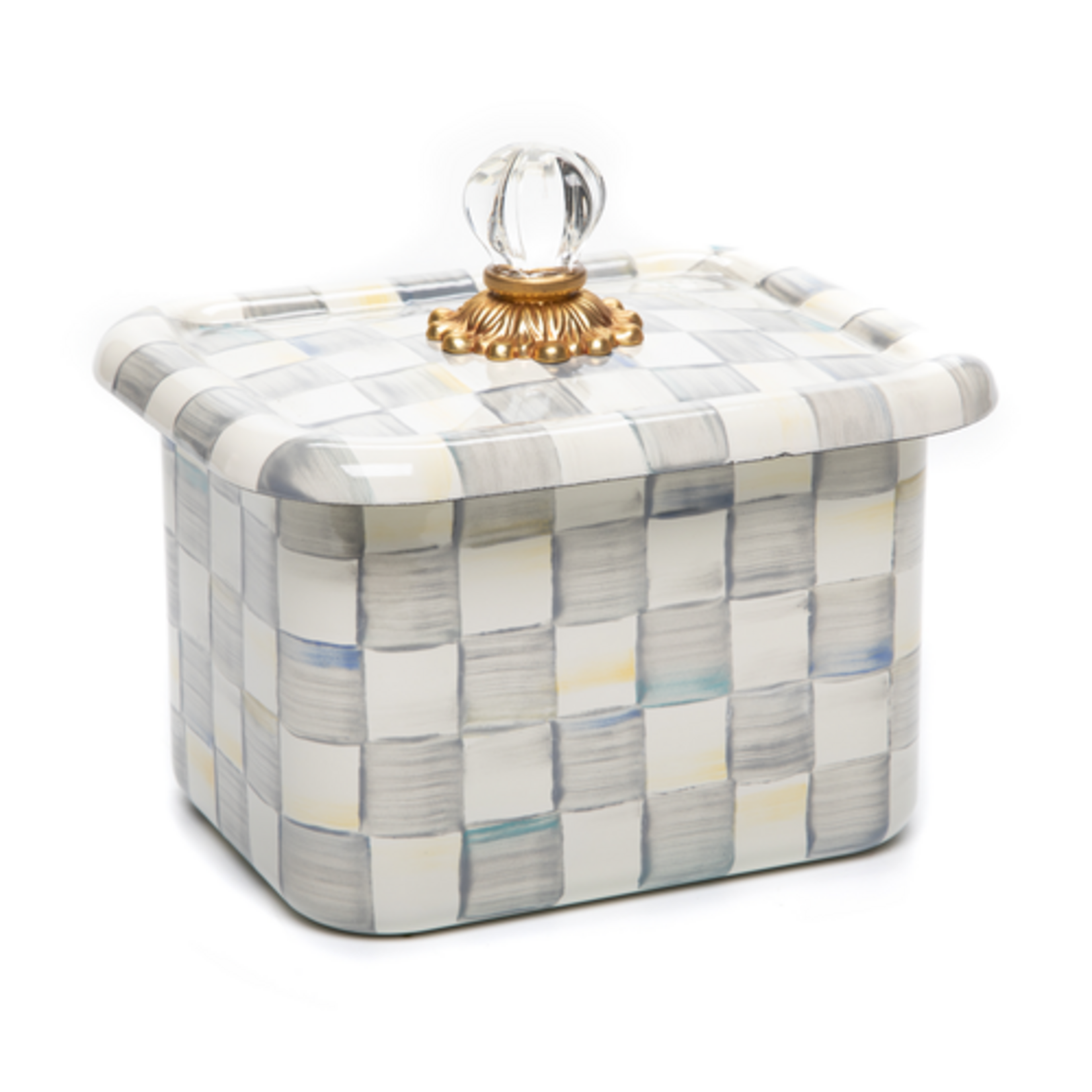 MacKenzie-Childs sterling check recipe box