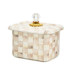 MacKenzie-Childs mocha check recipe box