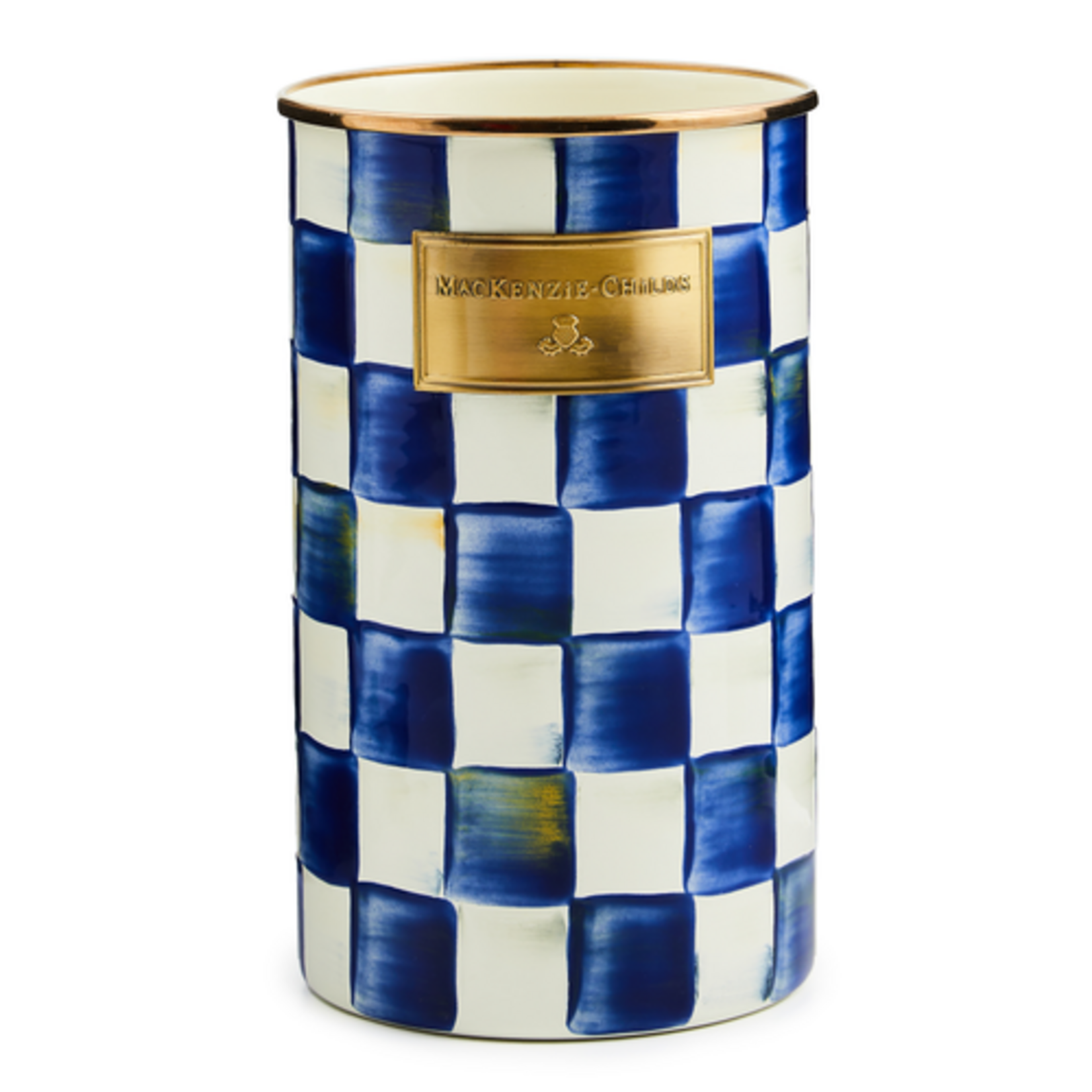 MacKenzie-Childs royal check utensil holder
