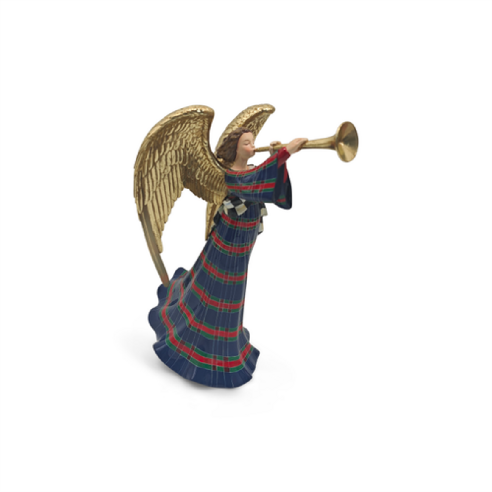 MacKenzie-Childs timeless tartan angel figurine