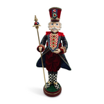 MacKenzie-Childs timeless tartan fabric nutcracker