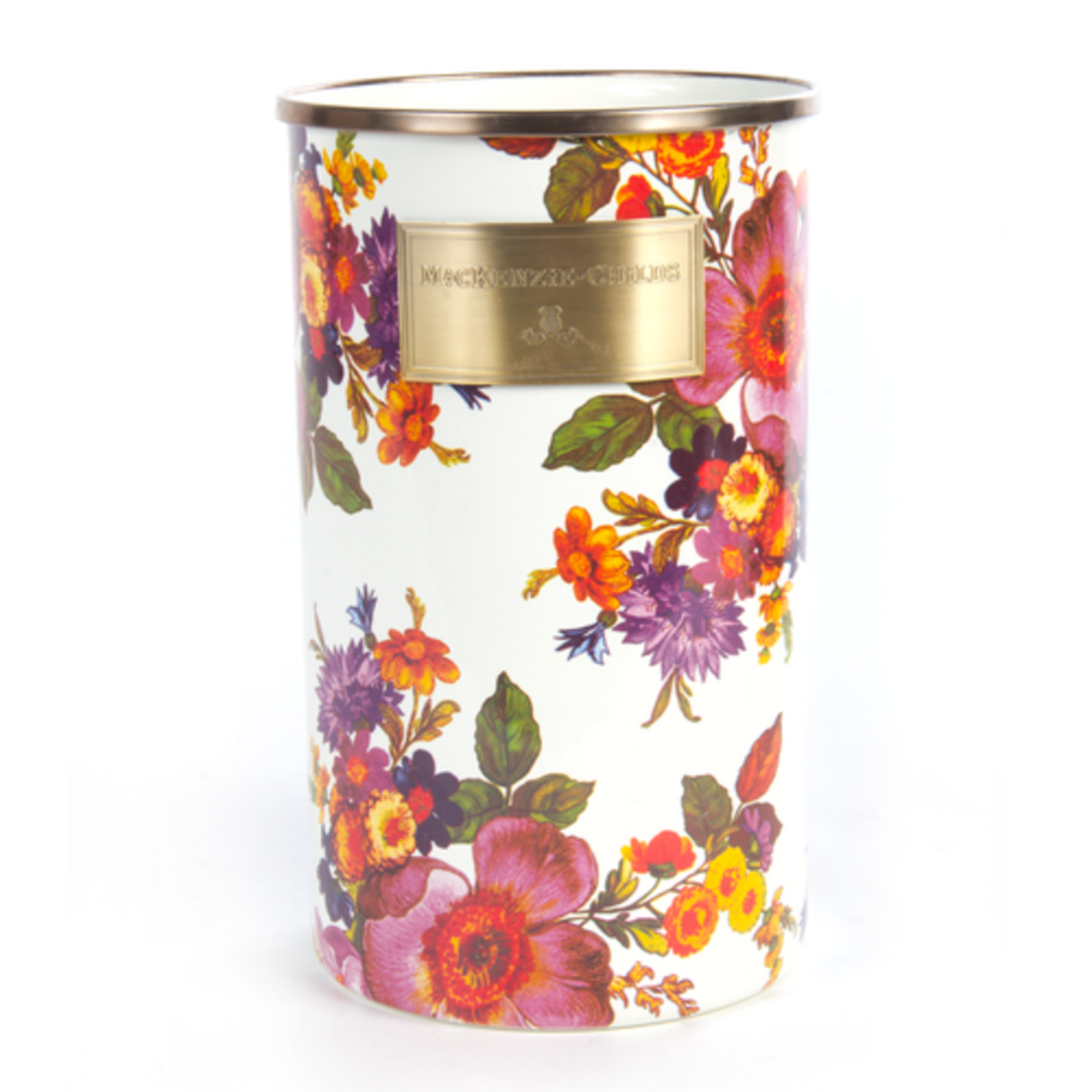 MacKenzie-Childs white flower market utensil holder