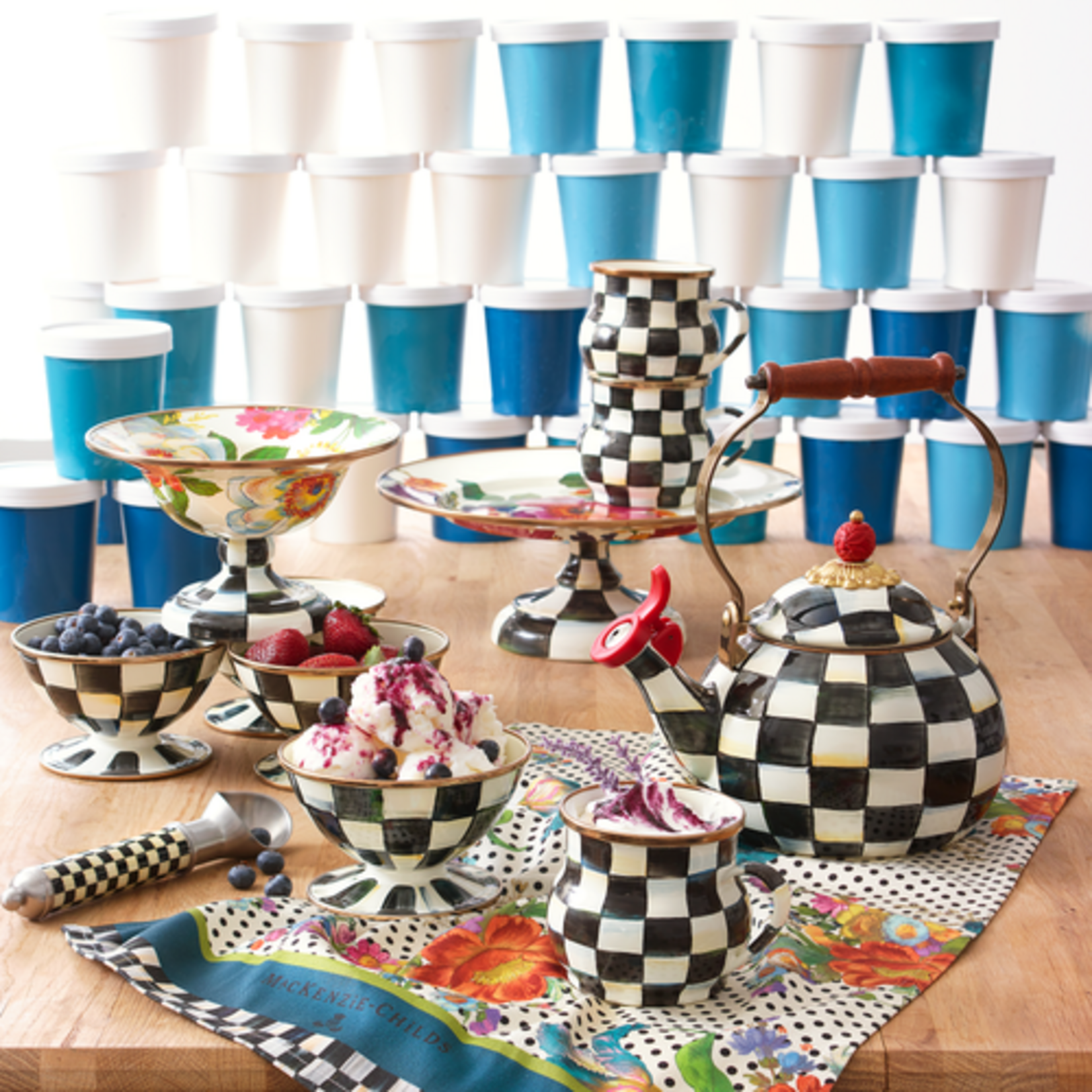 MacKenzie-Childs courtly check supper club ice cream scoop