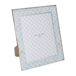 MacKenzie-Childs sky check 8" x 10" glass frame