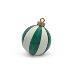 MacKenzie-Childs green stripe medium tabletop ornament