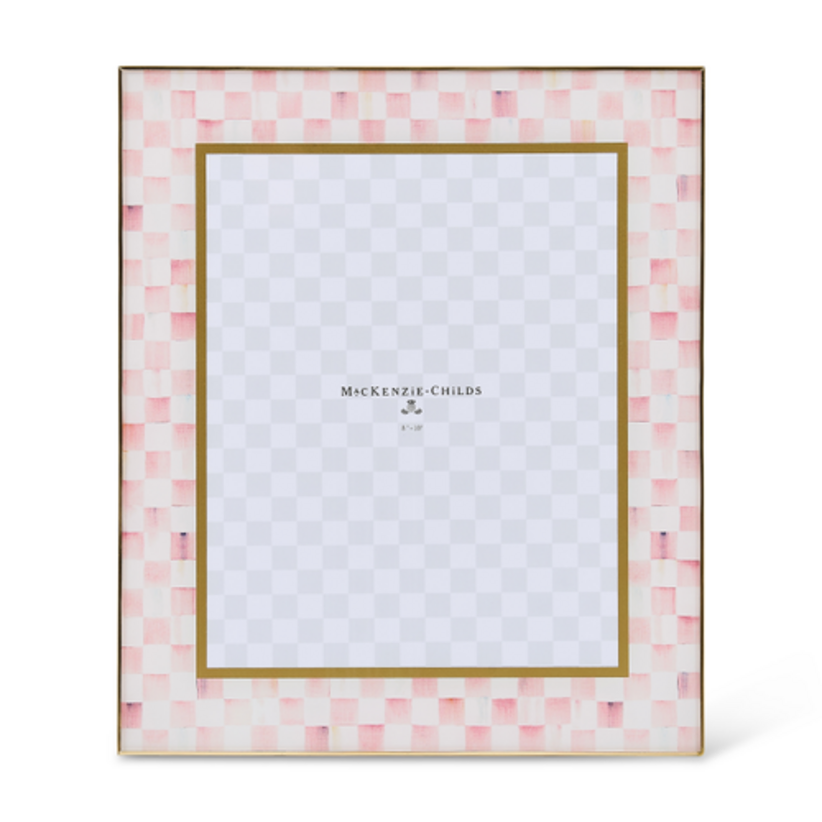 MacKenzie-Childs rosy check 8" x 10" glass frame