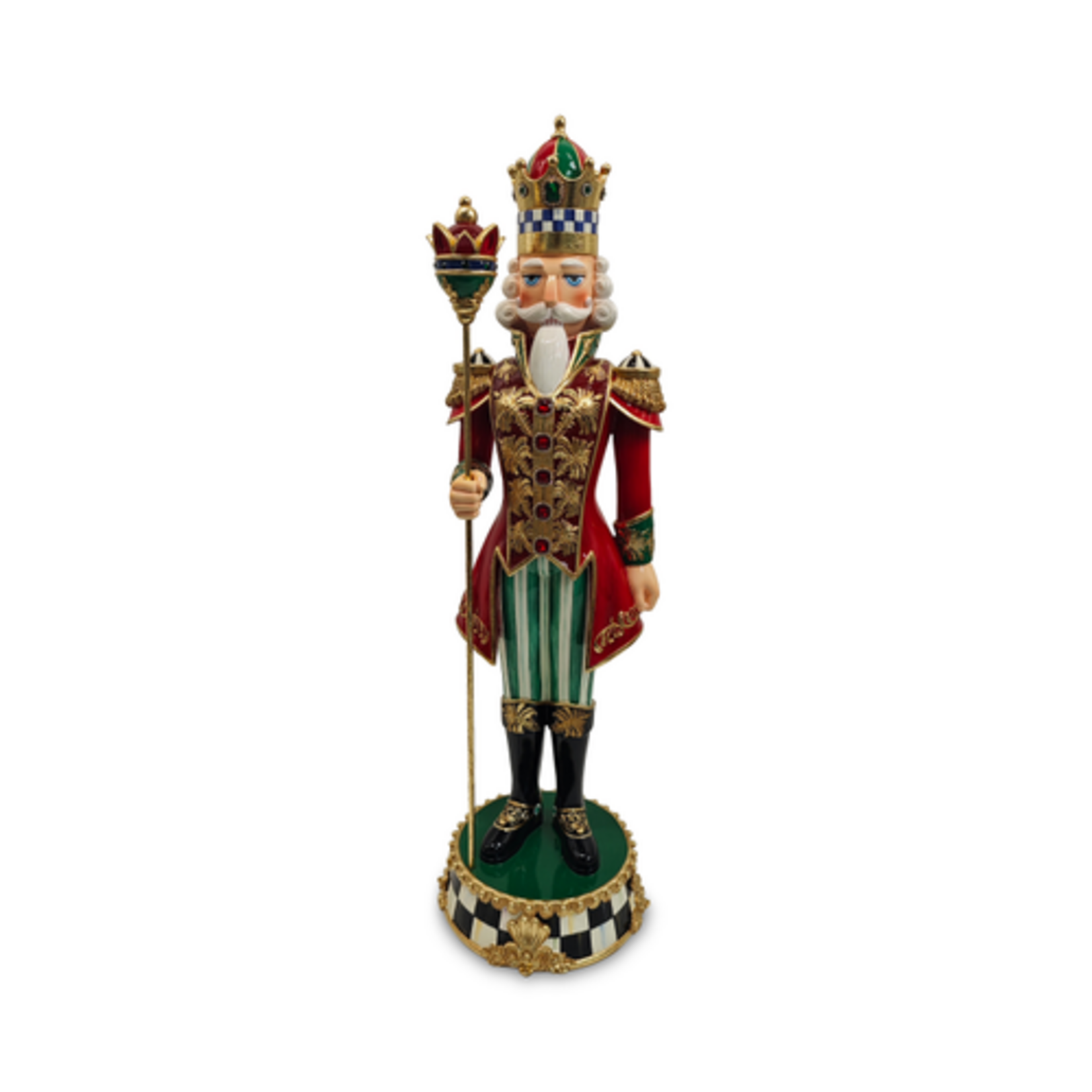 MacKenzie-Childs timeless tartan nutcracker king