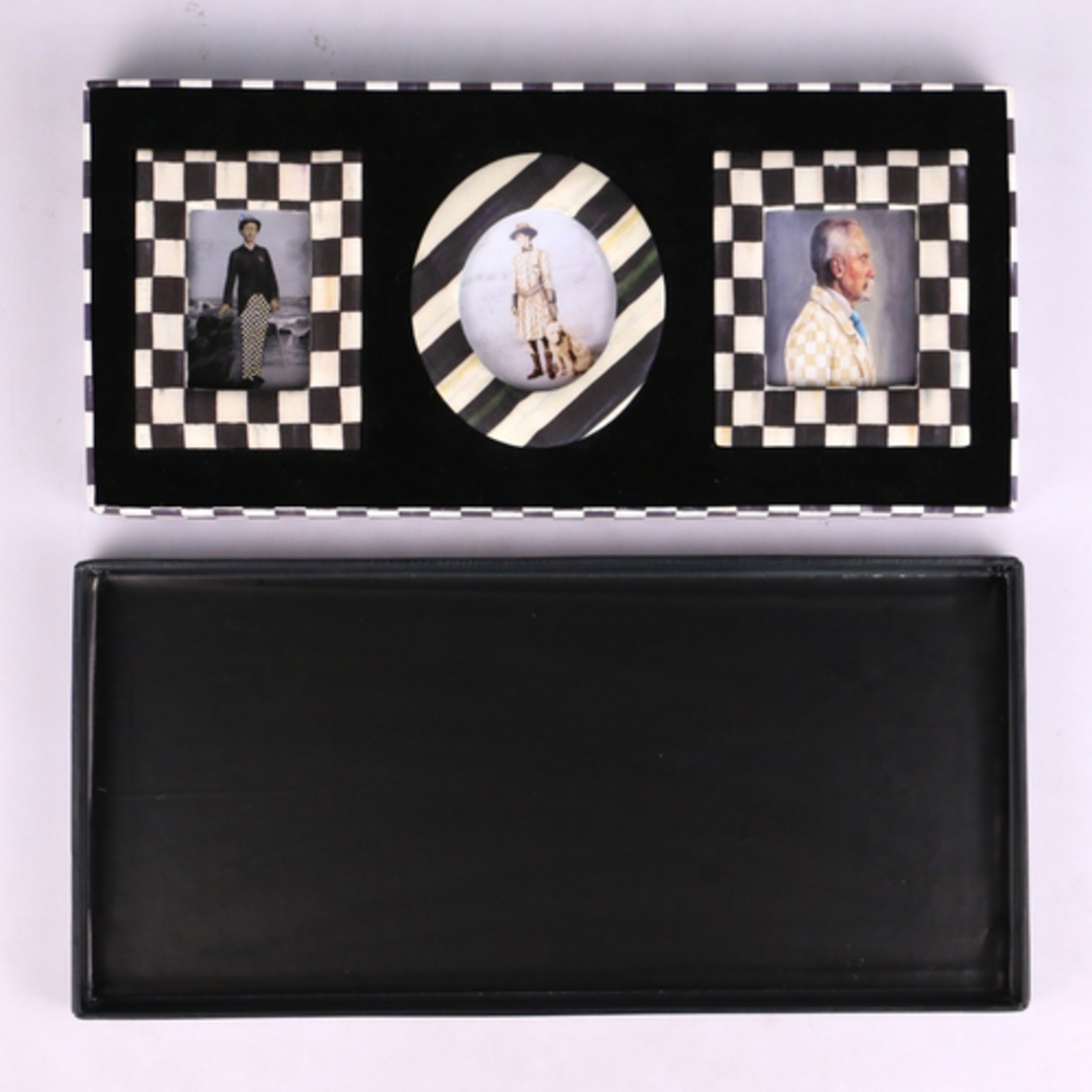 MacKenzie-Childs courtly fabric frames, set of 3