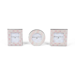 MacKenzie-Childs rosy fabric frames, set of 3