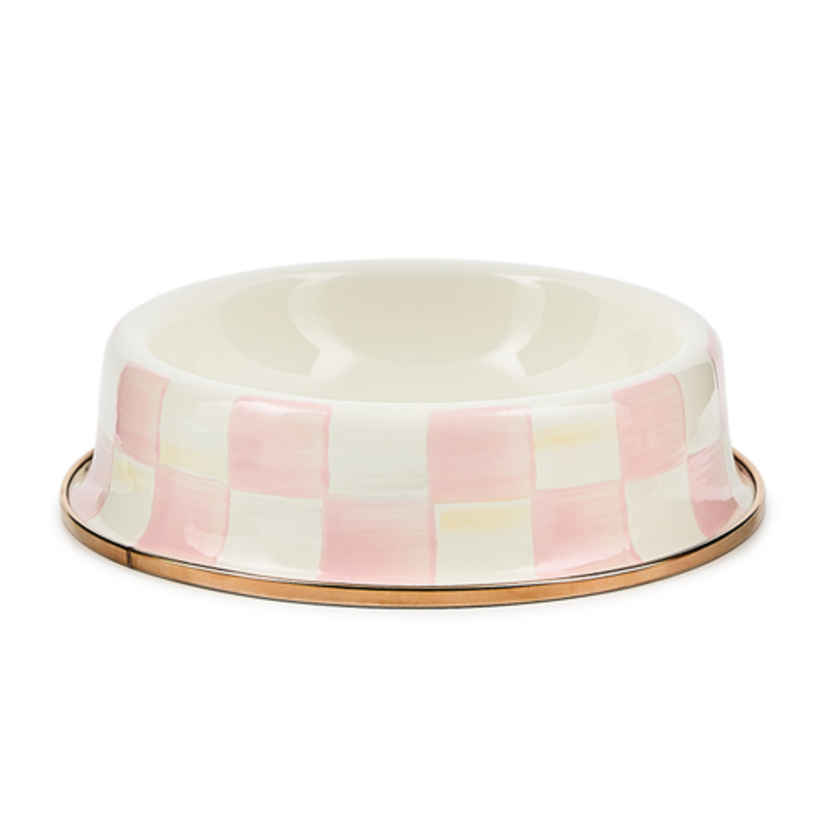 MacKenzie-Childs rosy check small pet dish