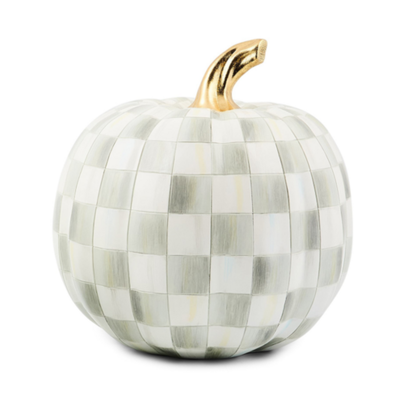 MacKenzie-Childs sterling check medium pumpkin