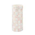 MacKenzie-Childs rosy check capiz small vase