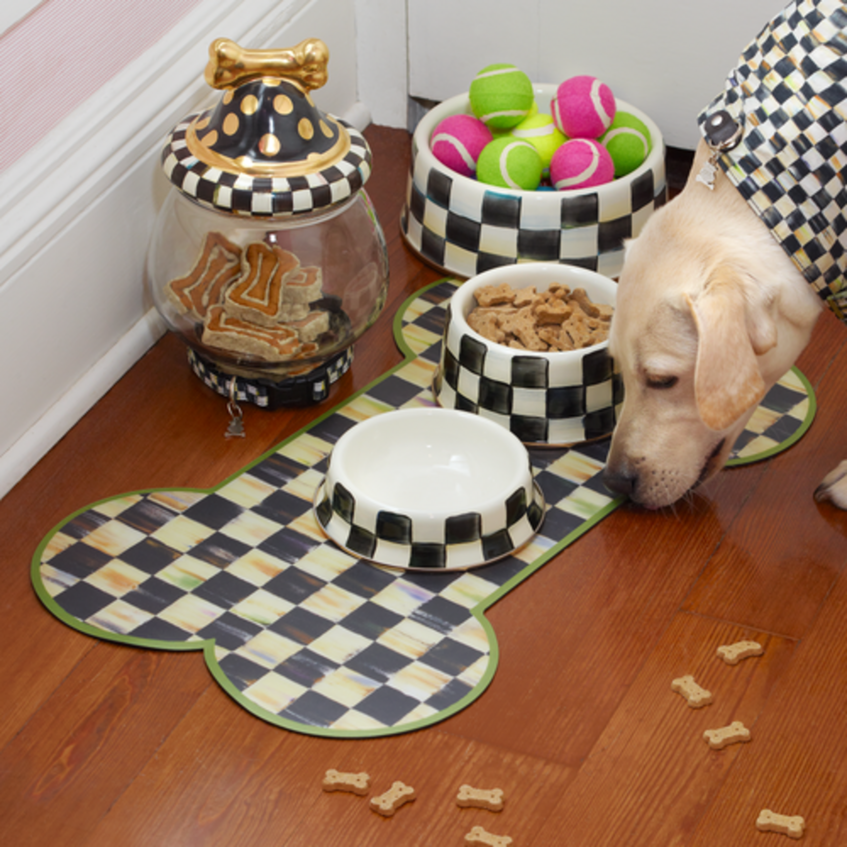 MacKenzie-Childs courtly check pup placemat