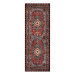 MacKenzie-Childs heriz checked red 2'6" x 8' washable runner