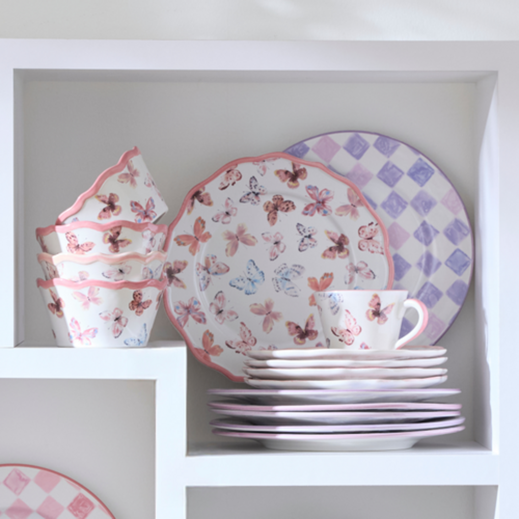 MacKenzie-Childs butterfly hill dinner plate