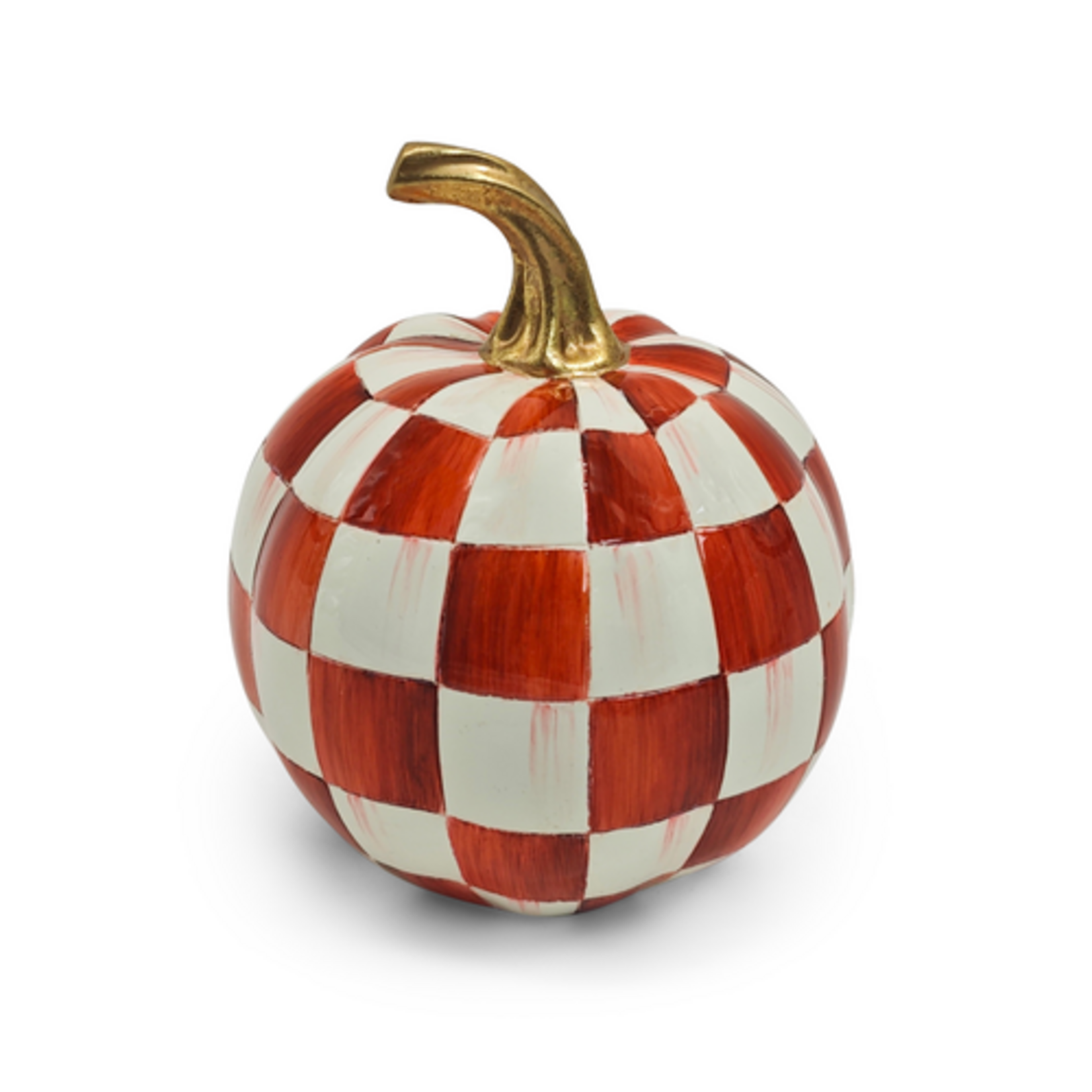 MacKenzie-Childs paprika check mini pumpkin