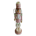 MacKenzie-Childs rosy peppermint wood nutcracker