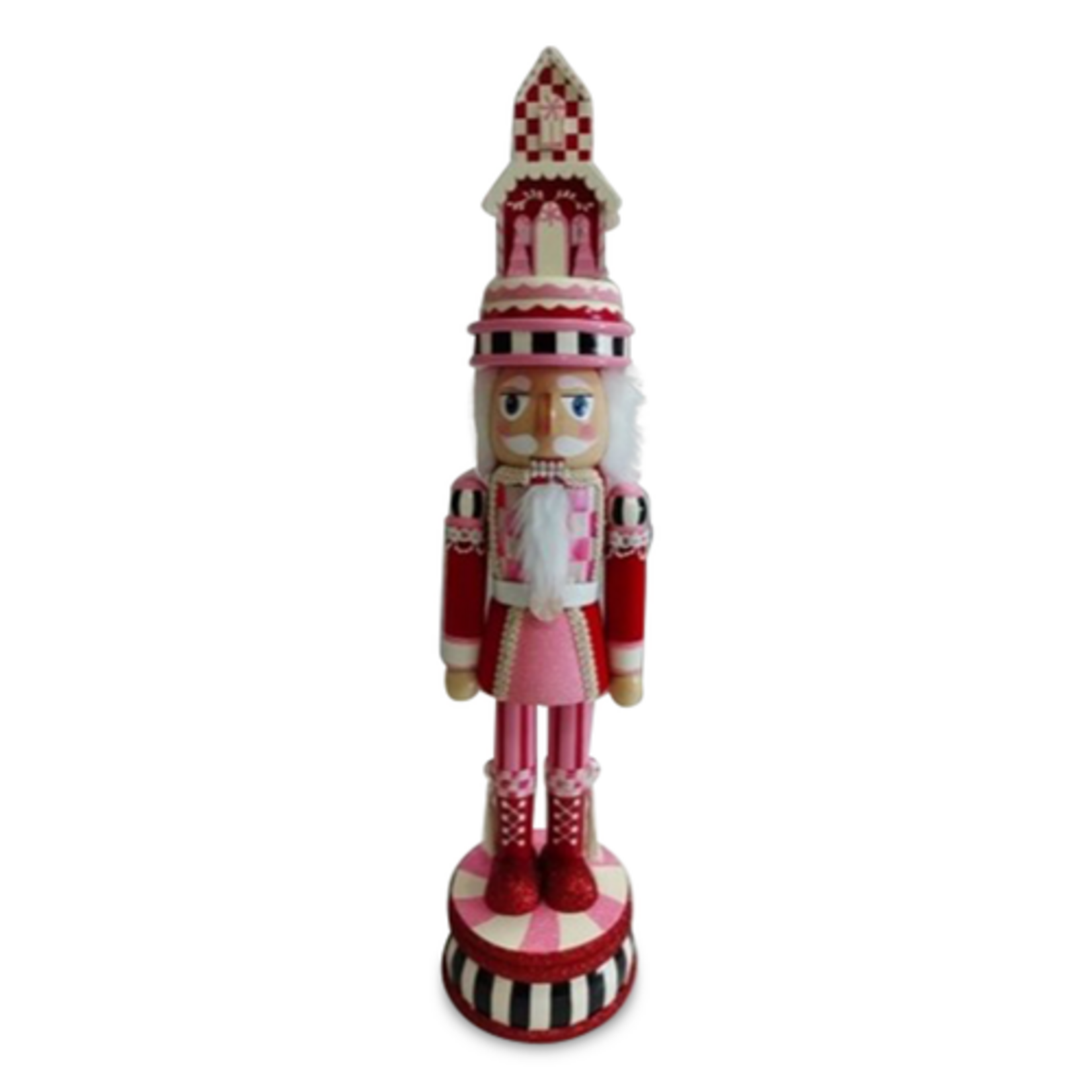 MacKenzie-Childs ruby red wood nutcracker