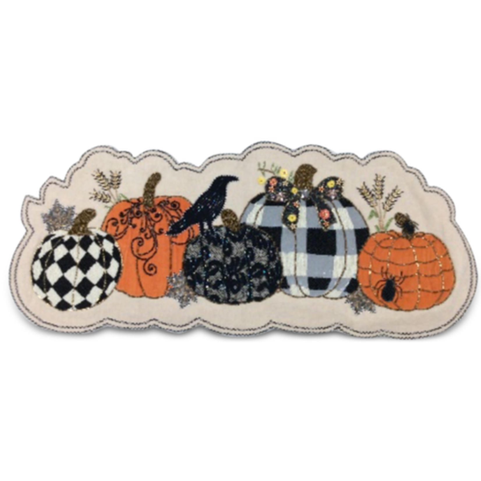 MacKenzie-Childs pumpkin and crow table runner