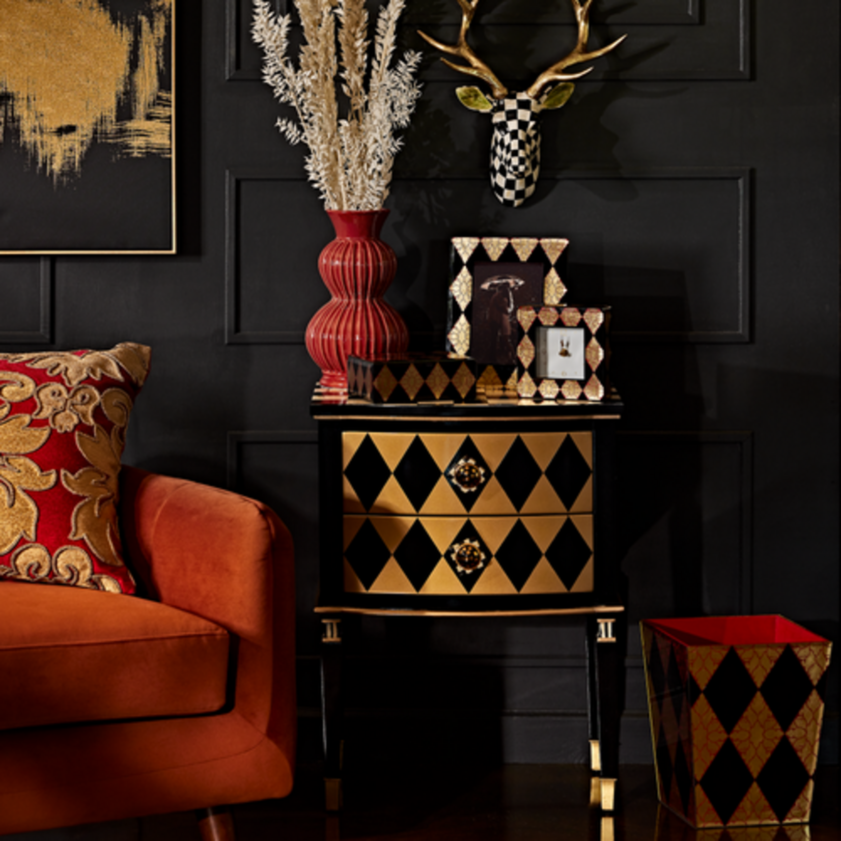 MacKenzie-Childs masquerade accent chest