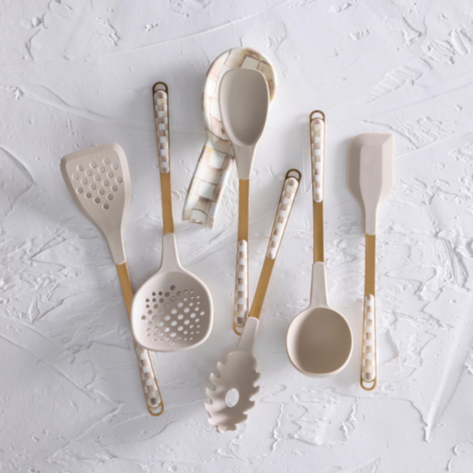 MacKenzie-Childs mocha check spoon