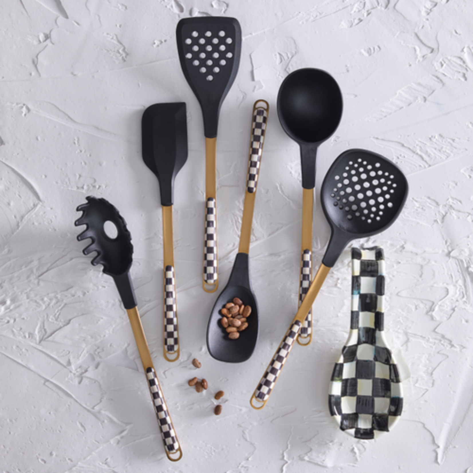 MacKenzie-Childs courtly check slotted turner