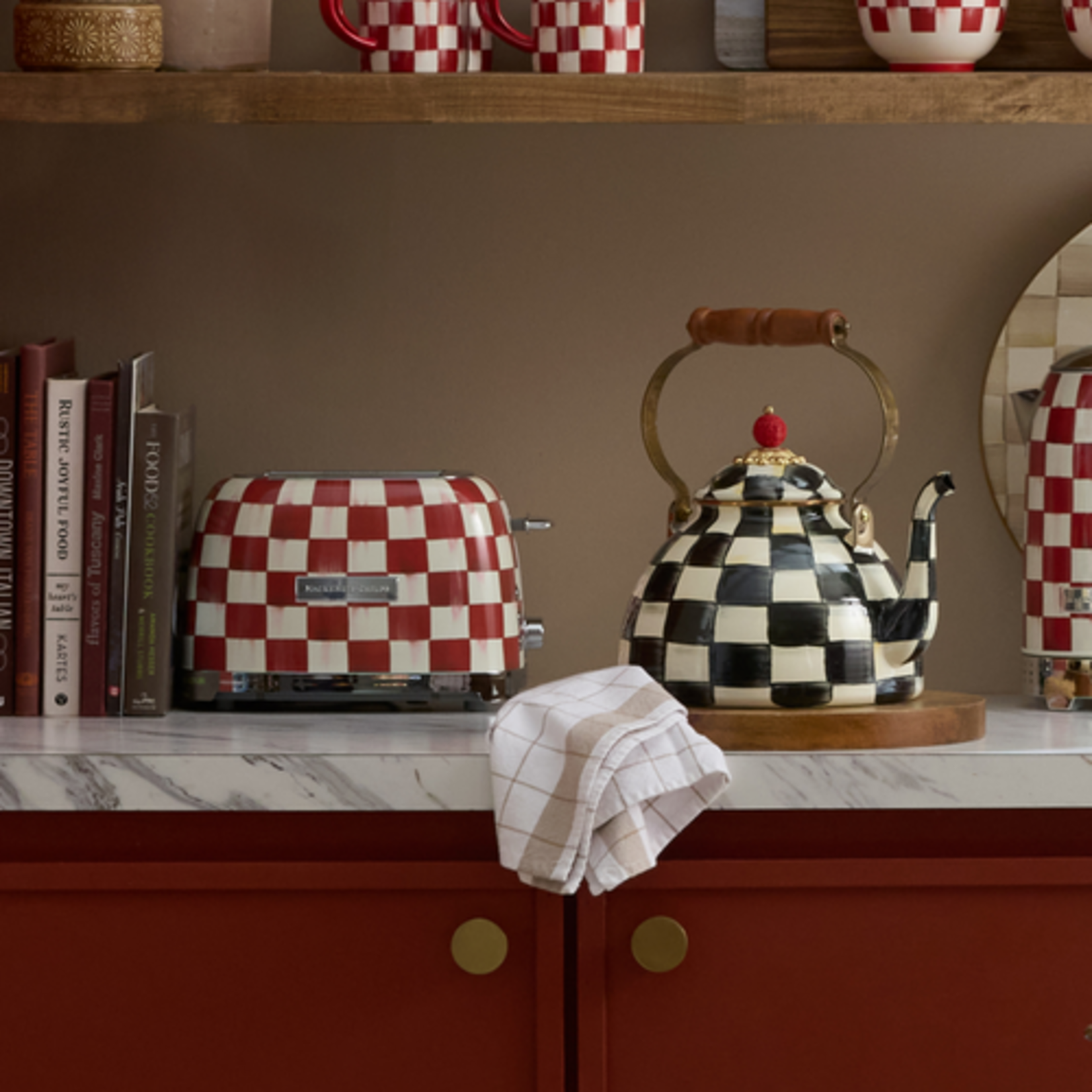 MacKenzie-Childs cherry check 2-slice toaster