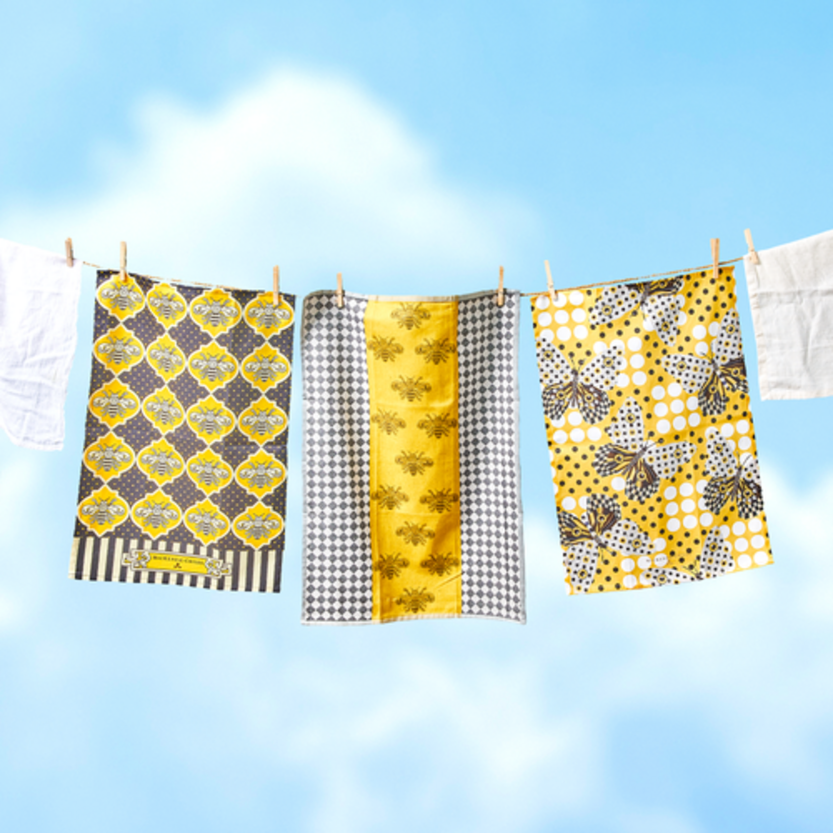 MacKenzie-Childs queen bee woven dish towel