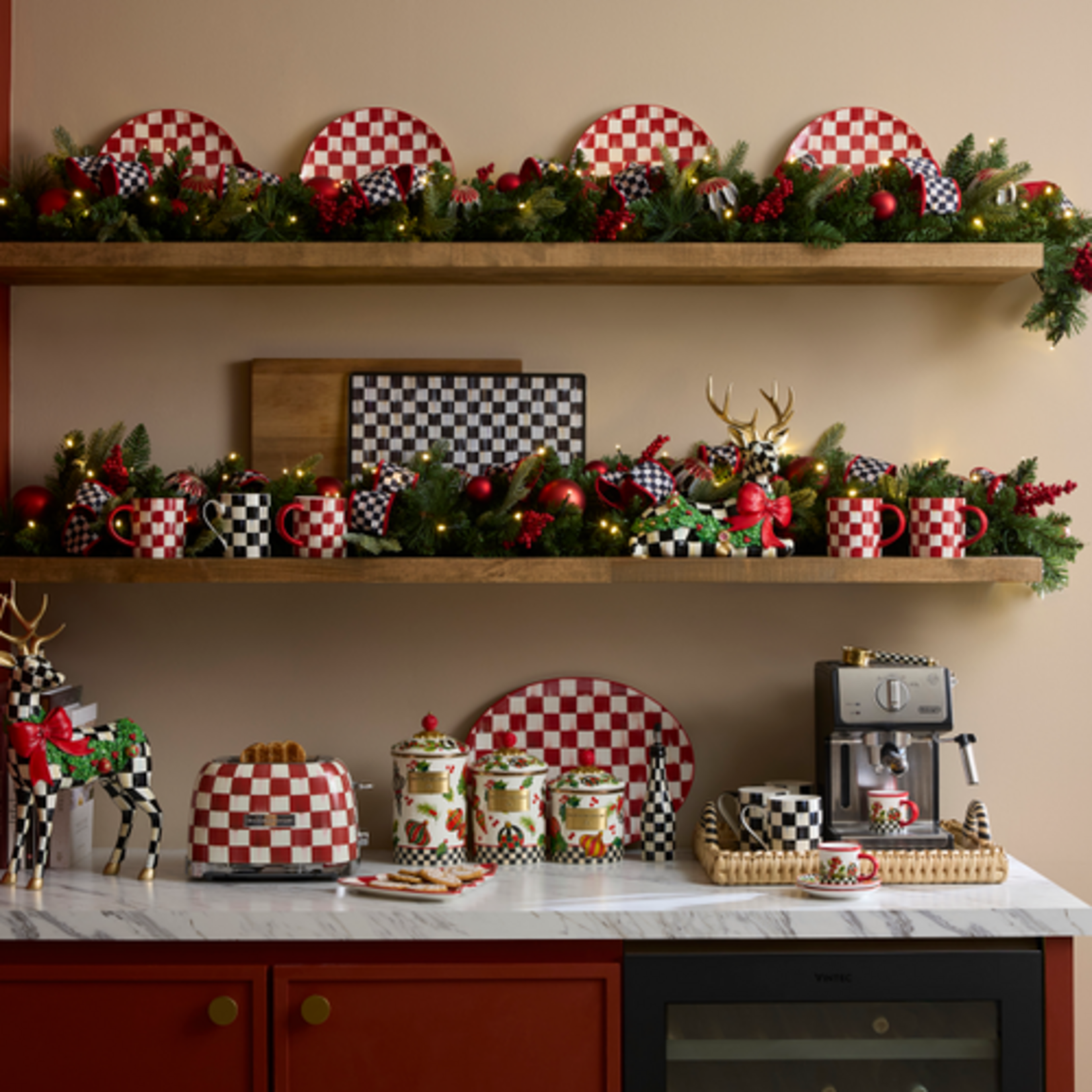MacKenzie-Childs merry christmas illuminated garland