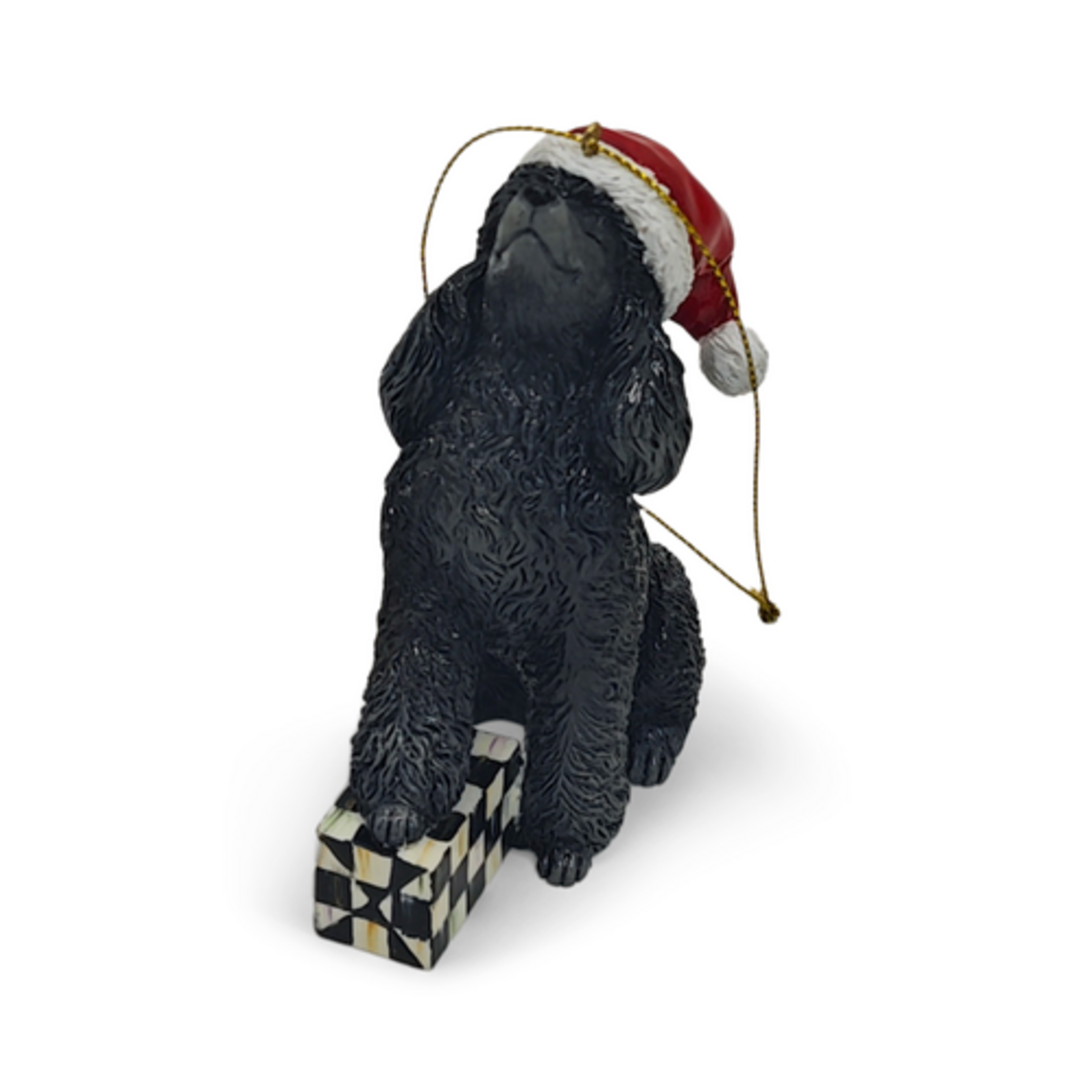 MacKenzie-Childs holiday poodle dog ornament