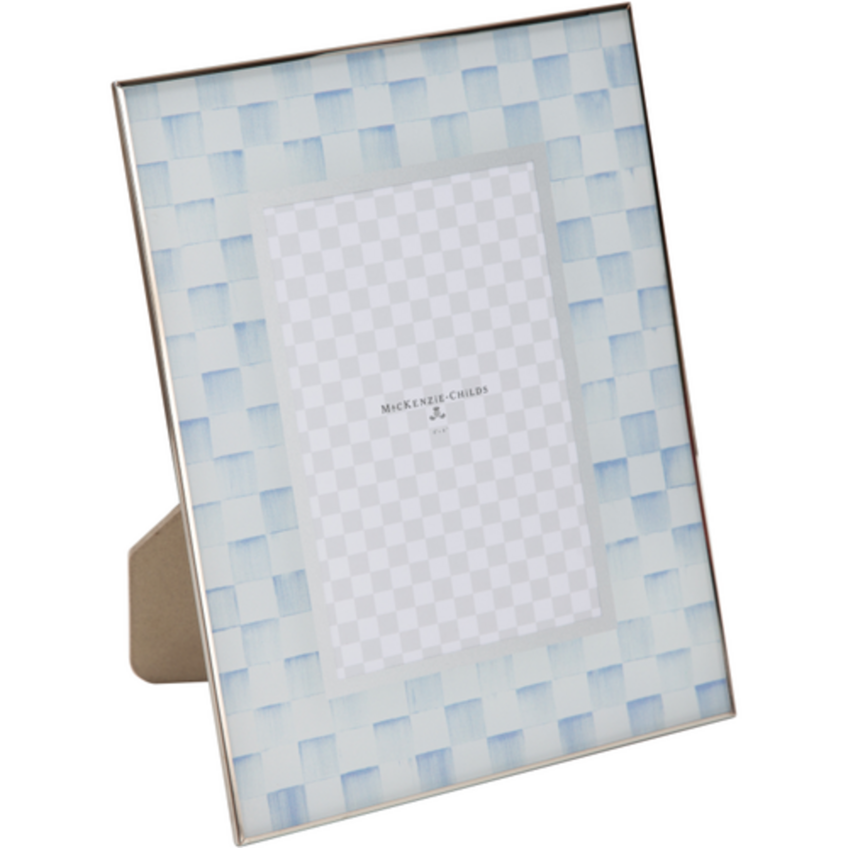 MacKenzie-Childs sky check 4" x 6" glass frame